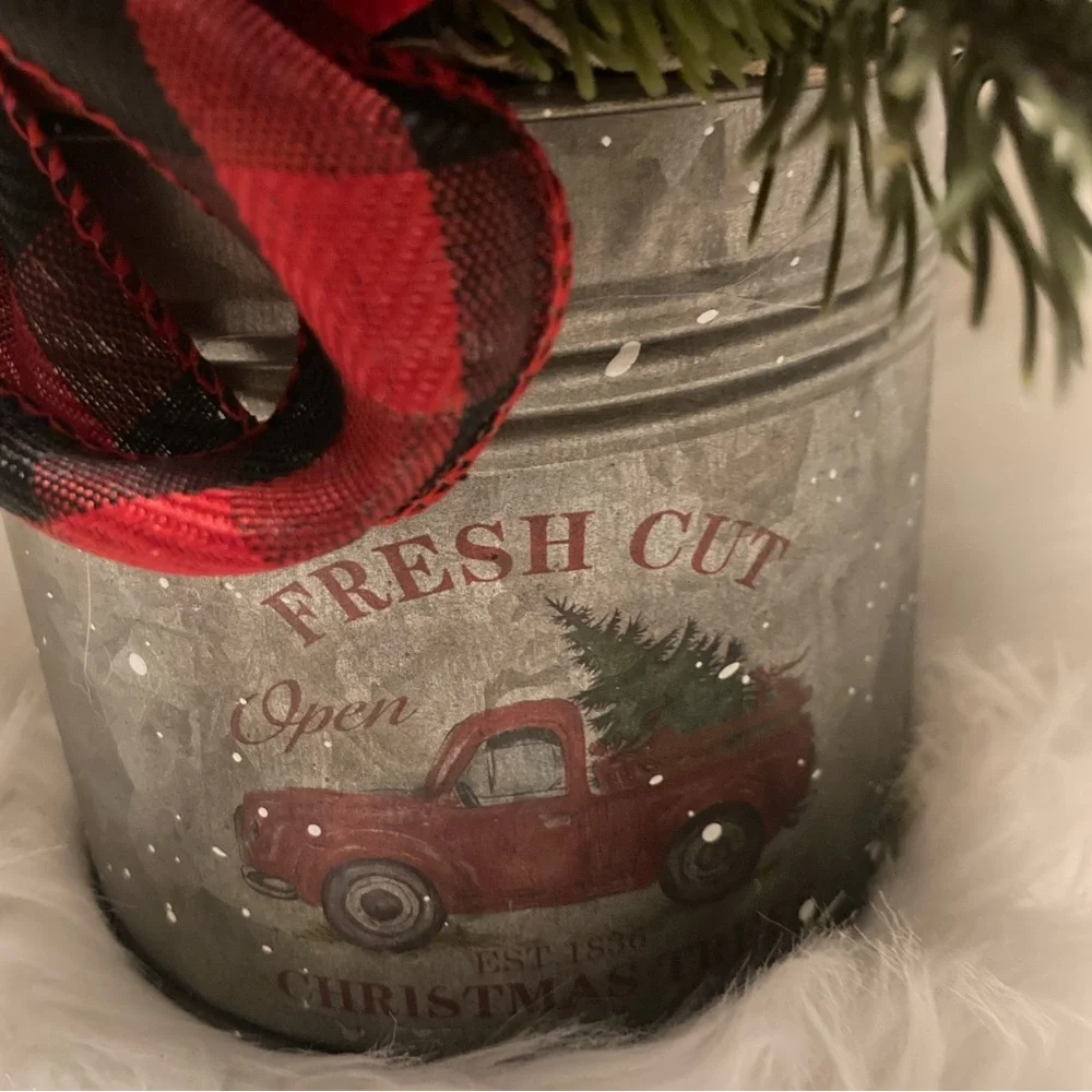 Decorative winter greenery